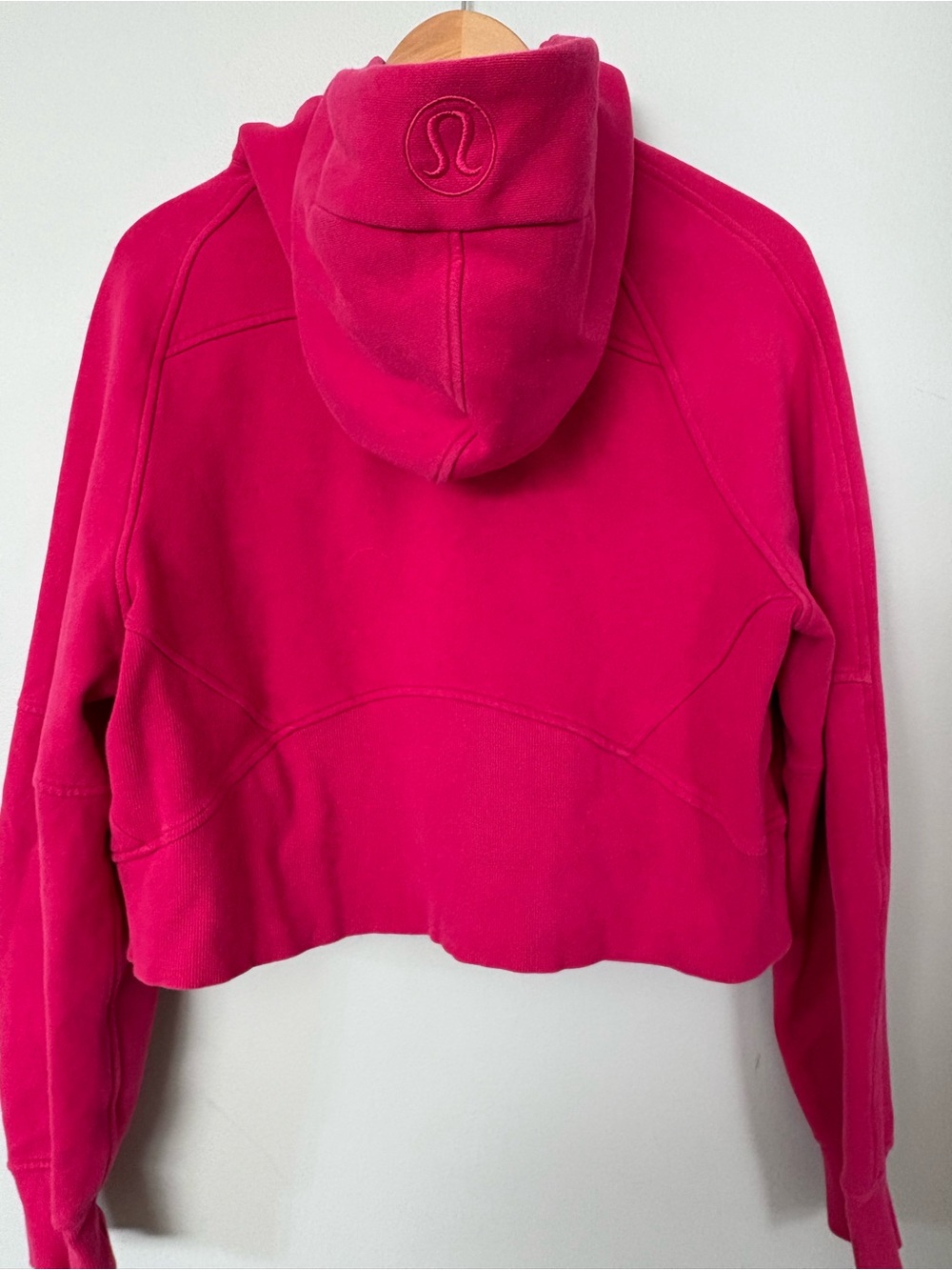 lululemon athletica Hot Pink Half-Zip Hooded Cropped Sweatshirt - Picture 3 of 4